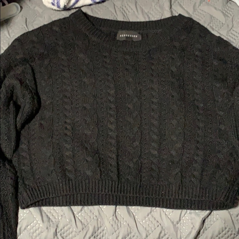 Black Knit Top